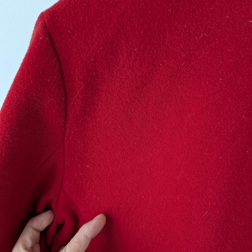 VTG Suttles & Seawinds 100% Wool Jacket Red Bronze Color Buttons Size Small - Picture 15 of 15